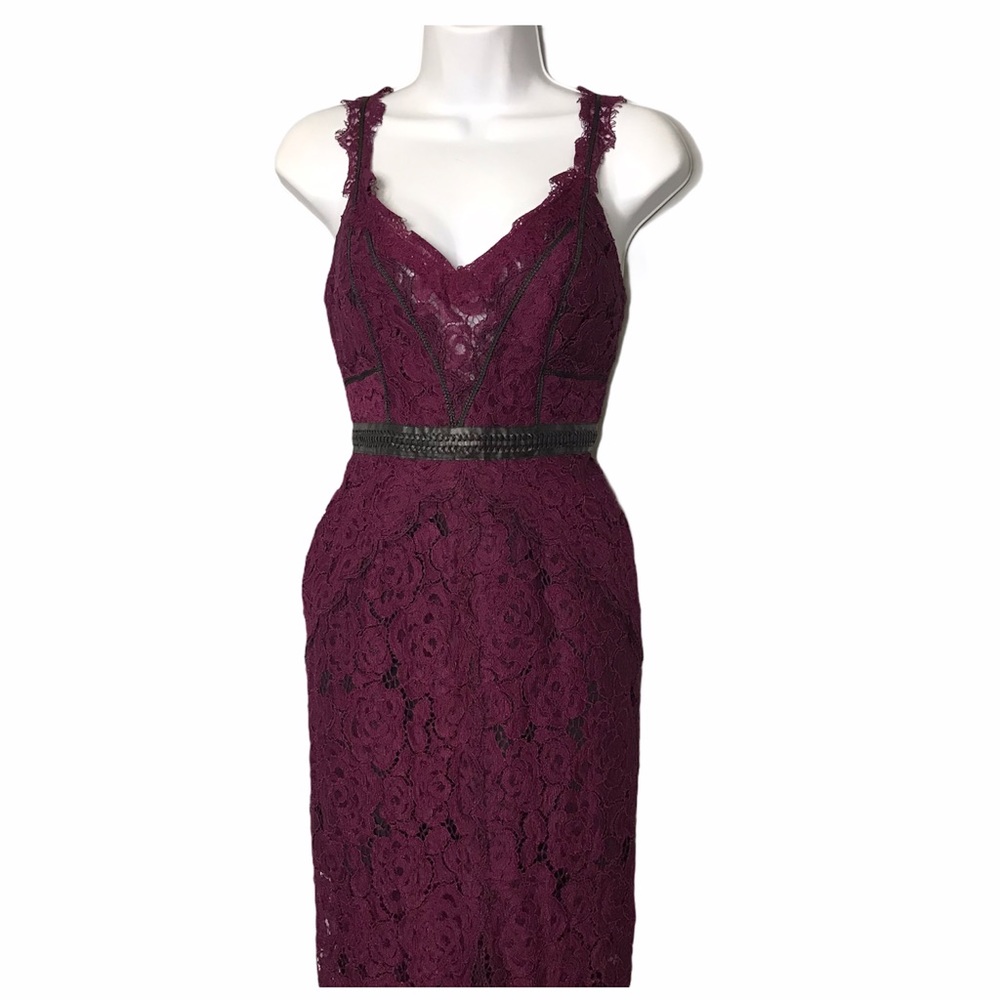 Free People | New Eggplant Lacey Column Maxi Dress - Picture 15 of 16
